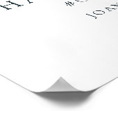 インスタントモダンフォトカップルのハッシュタ結婚グ ポスター (角)