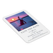 インスタントモダンフォトカップルの日付を保存結婚する マグネット (右側)