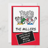 インスタントモダンフォトクリスマスブランチ 招待状 (正面)