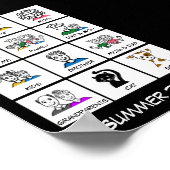 インスタントモダンフォトファミリーのコラージュ |黒 ポスター (角)