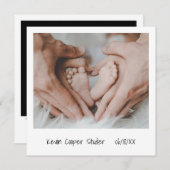 インスタントユニークフォト男女兼用のSIPと表示 招待状 (正面/裏面)