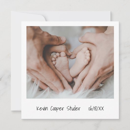 インスタントユニークフォト男女兼用のSIPと表示 招待状 (正面)