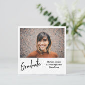 インスタント写真とタイポグラフィの段階的パーティー 招待状 (スタンド正面)