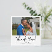 インスタント写真とタイポグラフィサンキューカード 招待状 (スタンド正面)