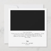 インスタント写真とタイポグラフィサンキューカード 招待状 (裏面)