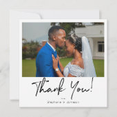 インスタント写真とタイポグラフィサンキューカード 招待状 (正面)