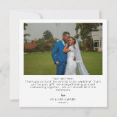 インスタント写真とタイポグラフィサンキューカード- 2枚 招待状 (裏面)