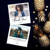 インスタント写真とタイポグラフィサンキューカード- 2枚 招待状