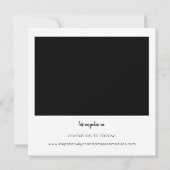 インスタント写真とタイポグラフィ日付の保存プリントV2 招待状 (裏面)