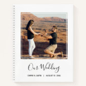 インスタント写真とメッセー結婚ジのゲストブック ノートブック (正面)