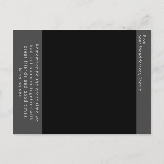 インスタント写真のレトロな思い出の記念品 ポストカード (裏面)