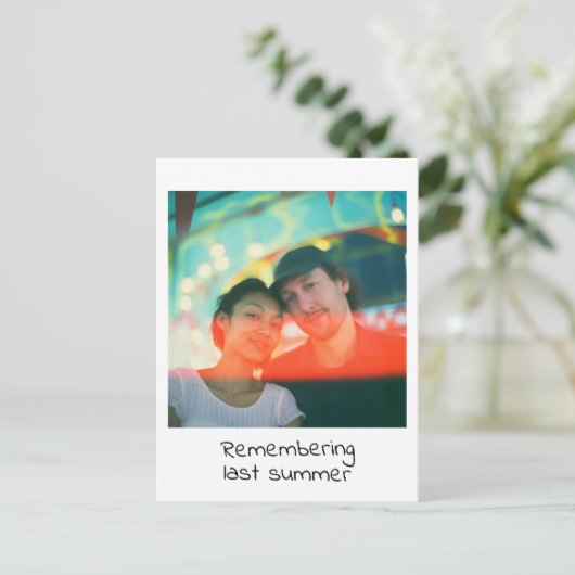 インスタント写真のレトロな思い出の記念品 ポストカード (スタンド正面)
