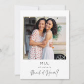 インスタント写真を私のメイド・オブ・オーナー（花嫁付き添い人）提案 招待状 (正面)