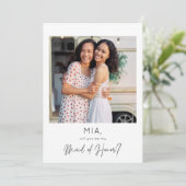 インスタント写真を私のメイド・オブ・オーナー（花嫁付き添い人）提案 招待状 (スタンド正面)