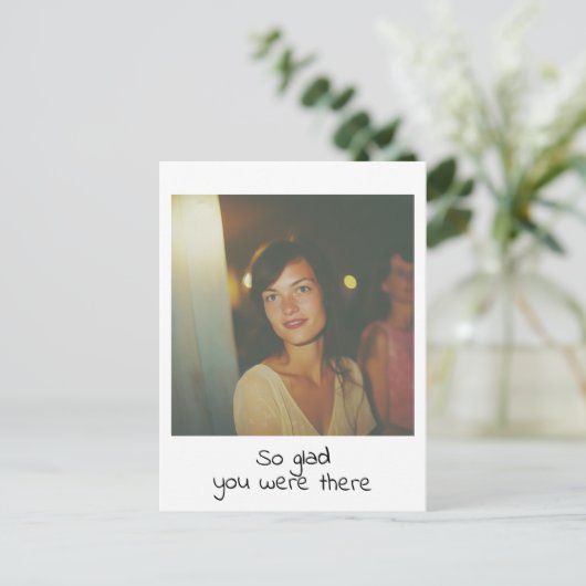 インスタント写真レトロウェディングメモリー ポストカード (スタンド正面)