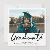 インスタント写真卒業おめでとう宣言 招待状 (正面)