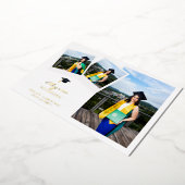 インスタント写真数々の3卒業記念フォイル発表 箔招待状 (回転した状態)