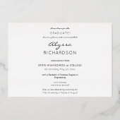 インスタント写真数々の3卒業記念フォイル発表 箔招待状 (裏面)