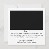 インスタント写真 ハッピー ファザーズ デー カード (裏面)