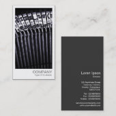 インスタント写真 – 古いタイプライター 名刺 (正面/裏面)