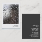 インスタント写真 – 雨が窓に 名刺 (正面/裏面)