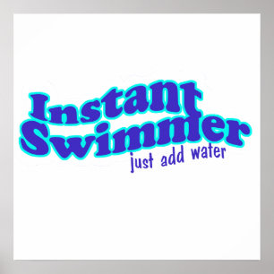 インスタント泳ぐ人ポスター ポスター