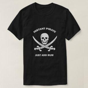インスタント海賊アドラムベーシックブラック Tシャツ