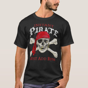 インスタント海賊ジャストアッドラムスカルクロスボーンズジョル Tシャツ