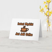 インスタント物理学者…コーヒーを追加する カード (黄色い花)