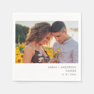 インスタント結婚フォトまたはパーティーV2 スタンダードカクテルナプキン