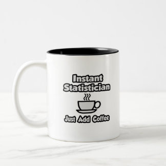 インスタント統計学者…コーヒーの追加のみ ツートーンマグカップ