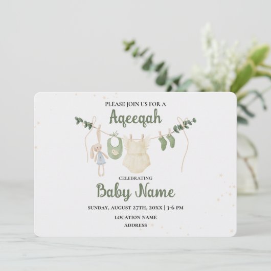 インスタント編集可能なアクイーカ アキーカ  招待状カード 招待状 (スタンド正面)