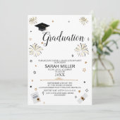 インスタント編集可能な卒業パーティ招待状,おもしろい 招待状 (スタンド正面)