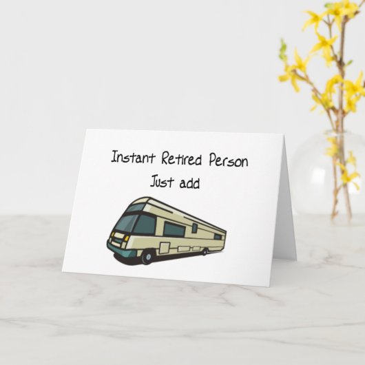 インスタント退職したユーザー、RVを追加する カード (黄色い花)