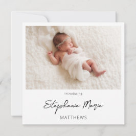 インスタント2枚の写真の誕生のお知らせ3 招待状