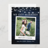 インスタント・カメラ・ライトズ・ウッ結婚ドの発表 ポストカード (正面/裏面)