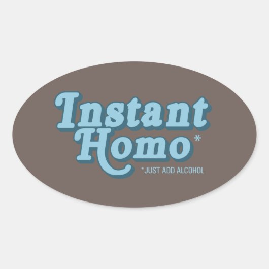 インスタント ホモ 楕円形シール (正面)