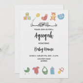 インスタント ミニマリスト アキーク アキーカ 誘状カード 招待状 (正面/裏面)