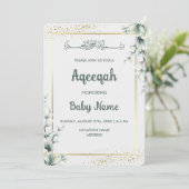 インスタント モダン フラワー ゴールド アキーカ アキカ 招待状 (スタンド正面)