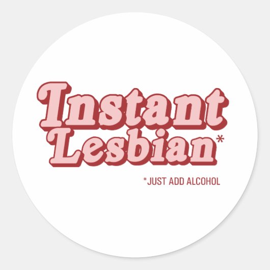 インスタント レズビアン .png ラウンドシール (正面)