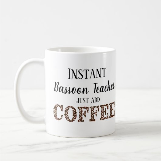 インスタントBassoon先生Just Add Coffee Music コーヒーマグカップ (左)