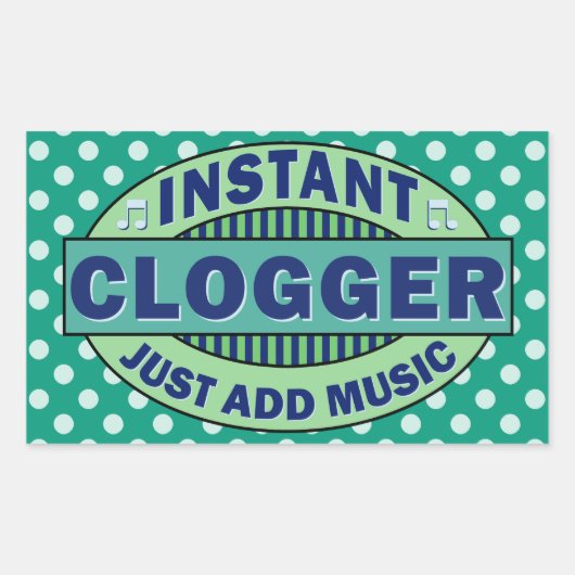インスタントCloggerで音楽を追加 長方形シール (正面)