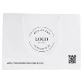 インスタントQRコードカスタムビジネスロゴのプロモーション ラージペーパーバッグ (裏面)