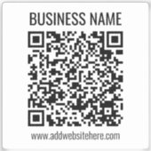 インスタントQRコード（変更するWebサイトのURLを入力） シール (正面)