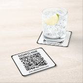 インスタントQRコード（変更するWebサイトのURLを入力） スクエアペーパーコースター (インサイチュ)