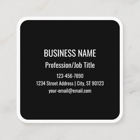 インスタントQRコード(変更するWebサイトのURLを入力) スクエア名刺 (裏面)