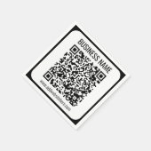 インスタントQRコード（変更するWebサイトのURLを入力） スタンダードカクテルナプキン (角)