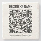 インスタントQRコード（変更するWebサイトのURLを入力） ストーンコースター (正面)