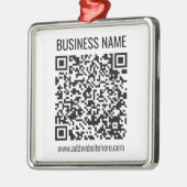 インスタントQRコード(変更するWebサイトのURLを入力) メタルオーナメント (左)