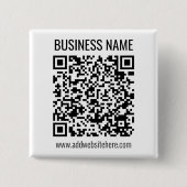 インスタントQRコード(変更するWebサイトのURLを入力) 缶バッジ (正面)